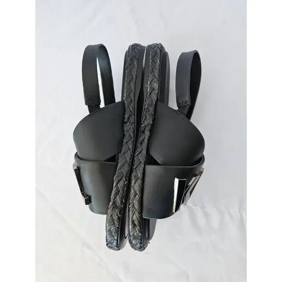 KARL LAGERFELD Women's Charla Slingback Espadrille Sandals In Black Size 5.5 M - Picture 6 of 7